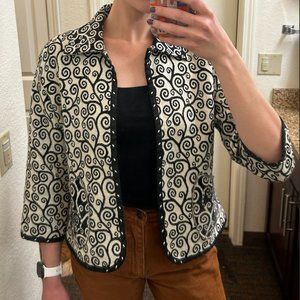 Vintage Norm Thompson Spiral Pattern Cardigan